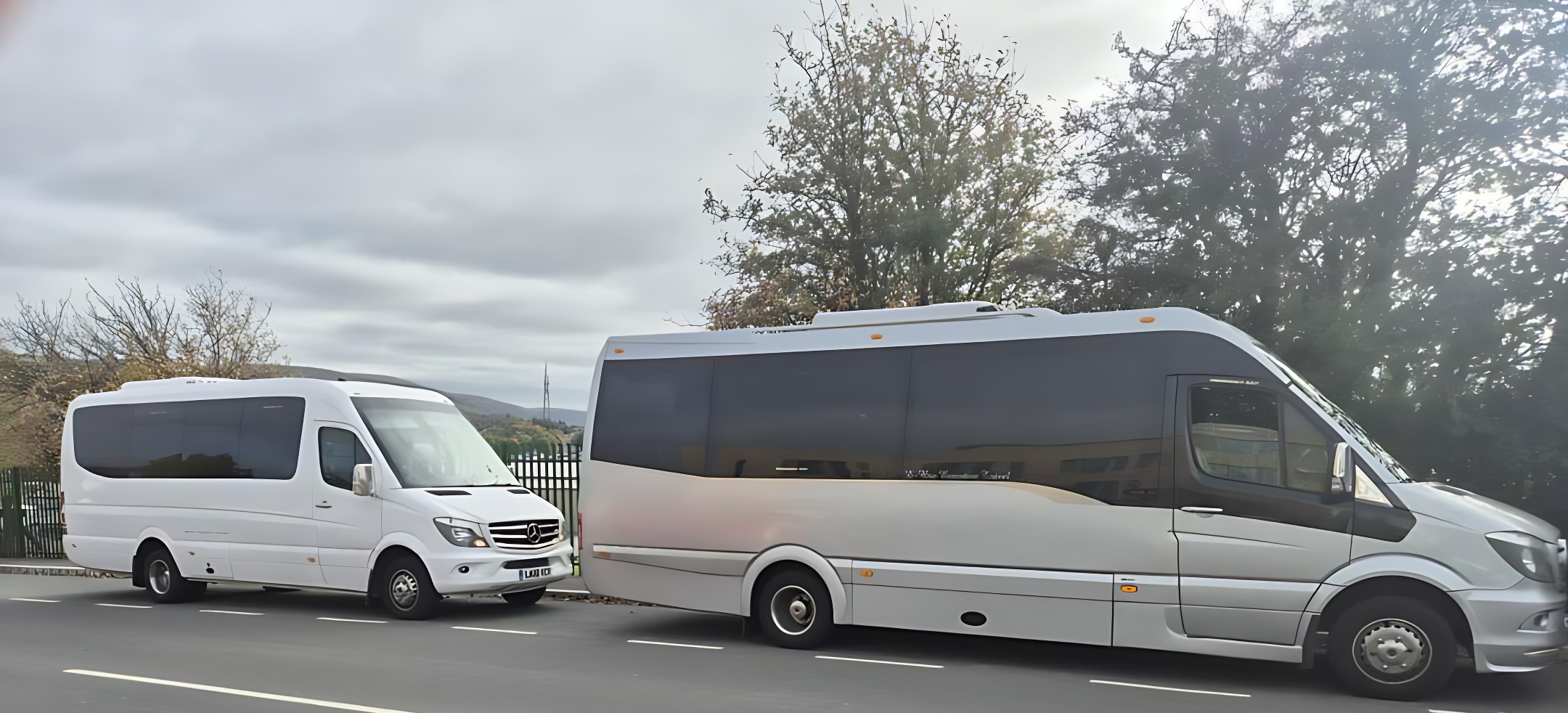 Minibus at an airport pickup